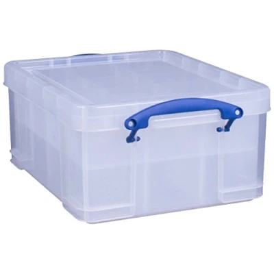 Afbeelding van Really Useful opbergdoos met vakken, transparant, 21 liter