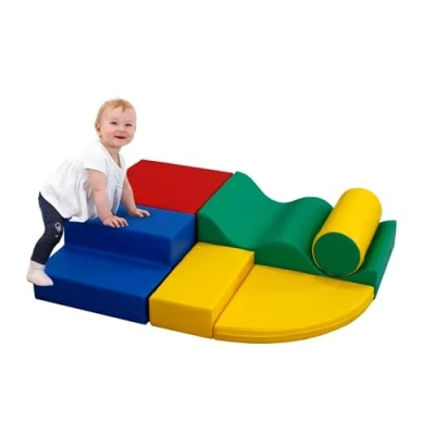 Afbeelding van IGLU Soft Play Set Explorer Multi color foam blokken 6 stuks zachte bouwblokken voor kinderen