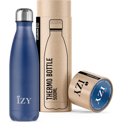 Afbeelding van IZY Bottles Poedercoat Blauw Thermosfles 500 ml