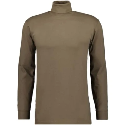 Afbeelding van RAGMAN Basic T shirt met rolkraag en lange mouwen voor heren, Moka 835