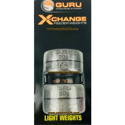 Afbeelding van Guru X Change Feeder Weights (4 pcs) Maat : Light Weight (2x 20g 2x 30g)