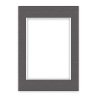 Afbeelding van nielsen Conservation Passepartout karton 1,5 mm buitenformaat 29,7 x 42 cm (DIN A3) voor beeldformaat 21 A4) grafietgrijs (donkergrijs) gestructureerd oppervlak