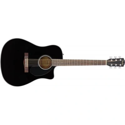 Image de Fender CD 60SCE Dreadnought black guitare électro acoustique