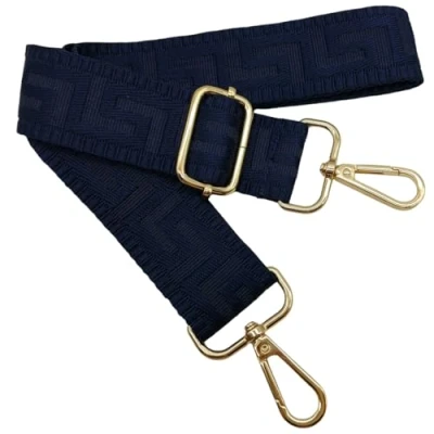 Afbeelding van Bandoulière réglable colorée pour les sacs femme bleu marine, 80 130 cm, sangle de sac avec or mousqueton, durable à bandoulière, guitare, modernes, accessoires, 3,8 1309