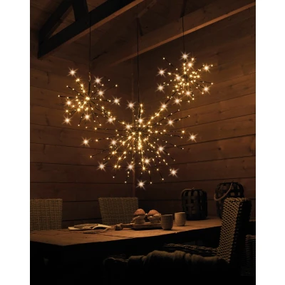 Afbeelding van Poolster zwart met 160 micro LED lampjes Ø 70CM