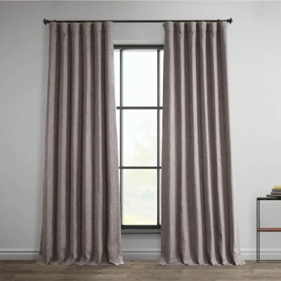 Afbeelding van HPD Half Price Drapes Gestructureerde verduisteringsgordijnen van kunstlinnen voor slaapkamer, 243 cm lang (1 paneel), 127 x (b l), nerts