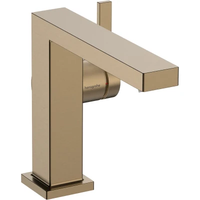 Afbeelding van hansgrohe Tecturis E ééngreeps wastafelkraan 110 Fine CoolStart met trekwaste Brushed Bronze