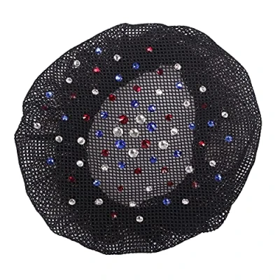 Afbeelding van QHP haarnet Rhinestone Zwart/ estate