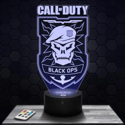 Afbeelding van lamp Black Ops COD decoratie kamer jongen 3D object gaming gamer video games Cadeau idee gedempt licht nachtlampje kantoor. Kerstmis tiener origineel