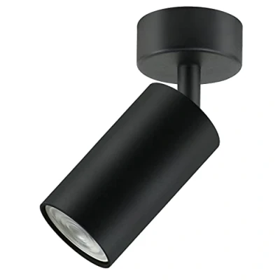 Afbeelding van Maclean MCE451 B plafondspot, 1 vlam, x GU10 fitting voor led en halogeenlampen tot 35 W, plafondlamp, wandlamp, 55 100 mm, draaibaar (1 vlam zonder lampen, zwart)