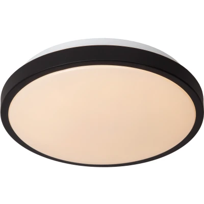 Afbeelding van Lucide DASHER Plafonnière Badkamer Ø 29,3 cm LED 1x12W 2700K IP44 Zwart
