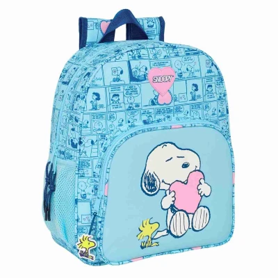 Afbeelding van Schoolrugzak Snoopy Love Blauw 32 x 38 12 cm