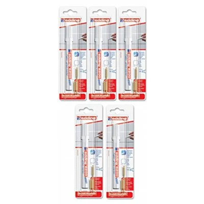 Afbeelding van Set van 5 voegenmarkers e 8200 ronde punt 2 4 mm wit