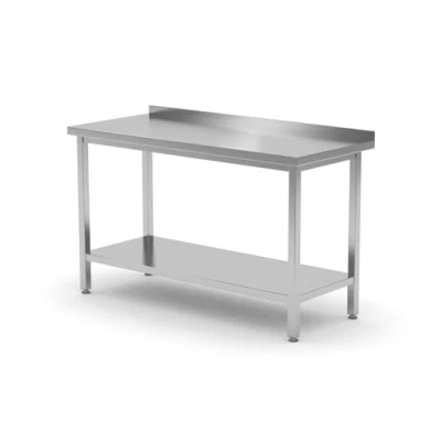 Afbeelding van Werktafel Met Opstaande Rand En Schap 600 Mm Diep HENDI Kitchen Line 1000x600x(H)850mm 811467 Horeca &amp; Professioneel