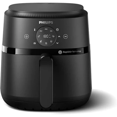 Afbeelding van Philips Airfryer serie 2000 4,2 l vermogen 1500 W, RapidAir technologie, digitaal touchscreen, 13 kookopties, 9 vooraf ingestelde functies, tot 90% minder vet, zwart (NA229/00)