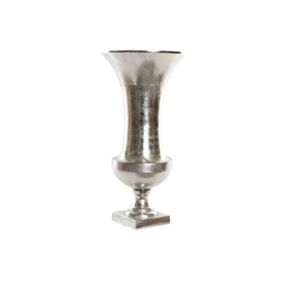 Afbeelding van Vaas Home ESPRIT Zilverkleurig Aluminium Modern Fluitglas 24 x 49 cm
