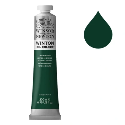 Image de Winsor &amp; Newton Winton peinture à l&#039;huile (200 ml) 405 vert de gris foncé