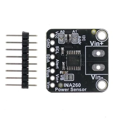 Afbeelding van Spanningsvermogenssensormodule, INA260 DC 3,0 V 36 spanningsbewakingskaart met 8 mannelijke pinnen voor het meten van hoge en lage spanning stroom