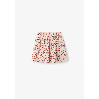 Afbeelding van Sissy Boy Meisjes Witte rok met kersen print (Maat 110 116, Katoen)