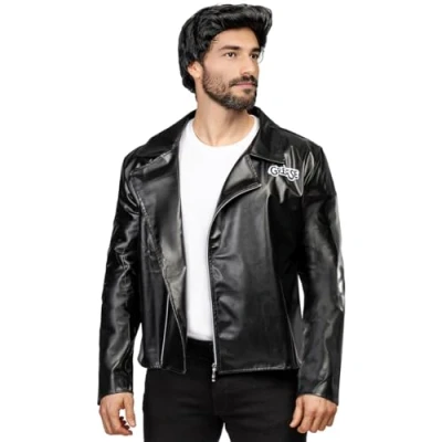 Afbeelding van FUNIDELIA Jas T Birds Grease verkleedkleding voor mannen Maat: M Zwart