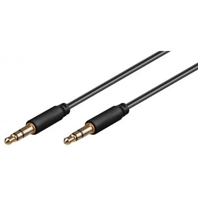 Image de Câble double jack 3.5 mm Noir 2m