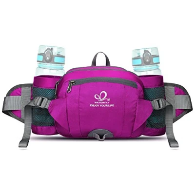 Afbeelding van Waterfly Heuptas voor wandelen, met bidonhouder, hardlooptas, geschikt kamperen, klimmen, reizen, fietsen en hondenuitlaten (roze)