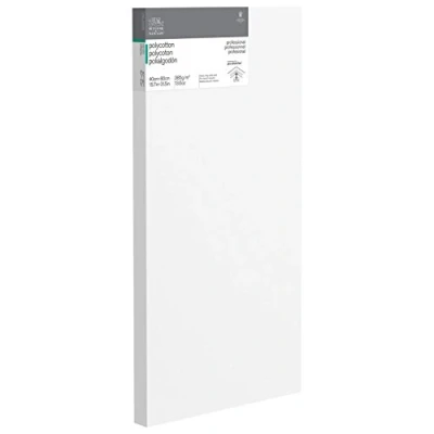 Afbeelding van Winsor &amp; Newton 6206057 Deep Edge professioneel frame van katoenmix, 385 g/m², drievoudig gegrond, middelgrote korrel, ideaal voor olieverf en acrylverf, 40 x 80 cm