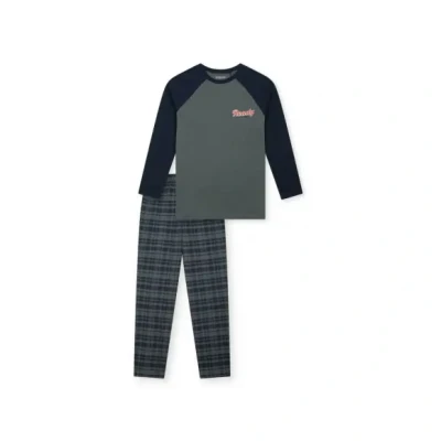 Afbeelding van Schiesser SET Pyjama, Heren, Maat: 140, Dunkelgrün