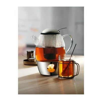 Afbeelding van WMF SmarTea Theepot Met Rechaud En Zeef 1 Liter Transparant