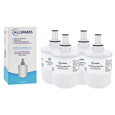 Afbeelding van AllSpares Waterfilter (4x) voor koelkast geschikt Samsung DA29 00003F / 00003G HAFIN2