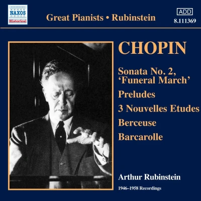 Afbeelding van Arthur Rubinstein Chopin: Piano Sonata No. 2/24 Preludes/3 Nouvelles Etudes (CD)