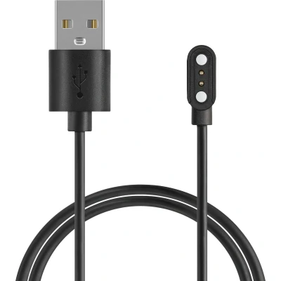 Afbeelding van kwmobile USB oplaadkabel geschikt voor Blackview X1 (Number B00101) / X2 smartwatch kabel Laadkabel in zwart