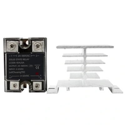 Afbeelding van HBWL01 SSR 4 20MA 0 10V 5V ingangsspanningsregelaar met koellichaam 10A 25A 40A DA AA DD VA eenfasig statisch relais (40A, 10V)