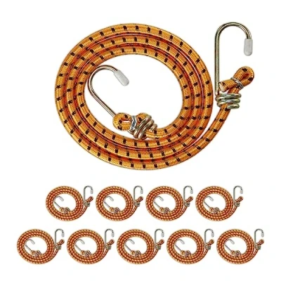 Afbeelding van Relaxdays snelbinder met haken set van 10 spanelastiek fietsbinder bungee koord