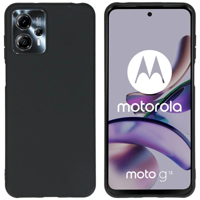 Afbeelding van iMoshion Hoesje Geschikt voor Motorola Moto G23 / G13 Siliconen Color Backcover Zwart