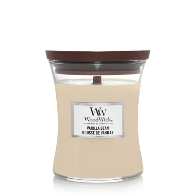 Afbeelding van WoodWick Geurkaars Medium Vanilla Bean 11 cm / ø 10