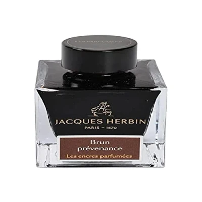 Afbeelding van Jacques Herbin 14747JT Geurinkt, 50 ml, voor vulpen en rollerbalpen, bruin, gemaakt in Frankrijk