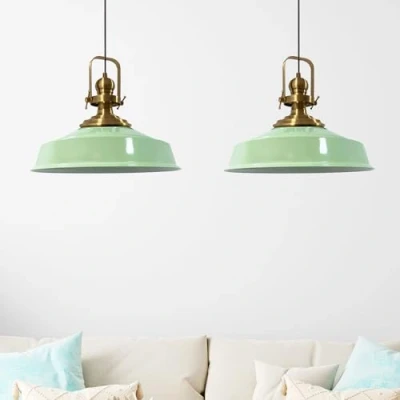Afbeelding van bamyum Asletl Eettafelhanglamp, zwart, goud, 2 lampen, metaal, diameter 41 cm, eetkamer, woonkamer, industriële vintage stijl, keukenlamp, zwart