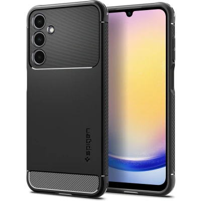 Afbeelding van Spigen Rugged Armor Hoesje Geschikt voor Samsung Galaxy A25 Back Cover met Air Cushion Zwart