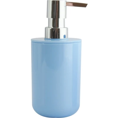 Afbeelding van MSV Zeeppompje/dispenser Porto PS kunststof pastel blauw/zilver 7 x 16 cm 260 ml