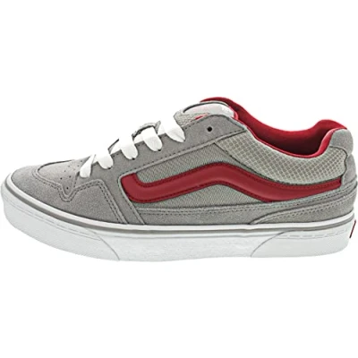 Afbeelding van Vans Caldrone, sneakers voor heren, suède/mesh charcoal/rood