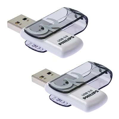 Afbeelding van Philips FM32FD00D USB 3.0 32GB Vivid Grijs 2 stuks