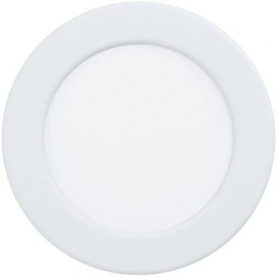 Afbeelding van EGLO Fueva 5 led inbouwspot, diameter 11,7 cm, dimbare ledspot van staal met een kunststof lichtvlak, inbouwlamp in wit, vlak, lage inbouwdiepte 26 mm, warmwit