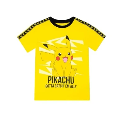 Afbeelding van T shirt Pokemon Pikachu Top shirts met korte mouwen voor jongens 5 13 jaar, Geel.