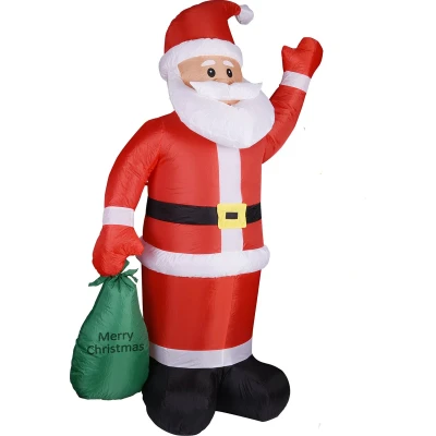 Afbeelding van Opblaasbare Kerstman met verlichting 195 x 120 cm