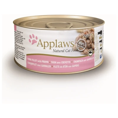 Afbeelding van Applaws Cat Blik Tuna Fillet &amp; Prawn Kattenvoer 70 g