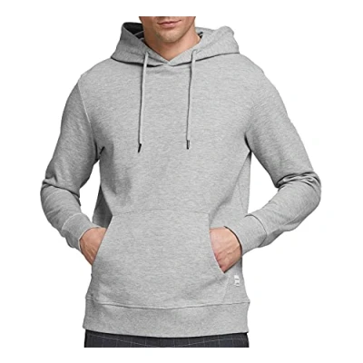 Image de Jack &amp; Jones Homme Sweatshirt Jjebasic Sweat Hood Noos, Clair Gris, XXL