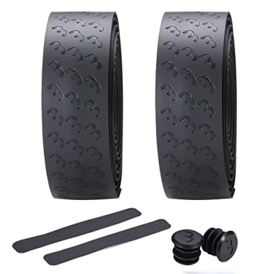 Afbeelding van BBB Cycling BHT 15G Antislip en schokabsorberende fietsstuurband voor mountainbike, racefiets stadsfiets met plakband stuurdoppen UltraRibbon Gel zwart 200 x 3 cm