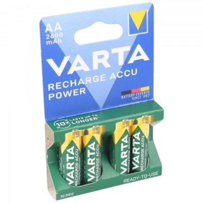Afbeelding van Varta Batterijen Oplaadbaar NiMH HR06/AA 1.2 Volt 2600 mAh 4 Stuks