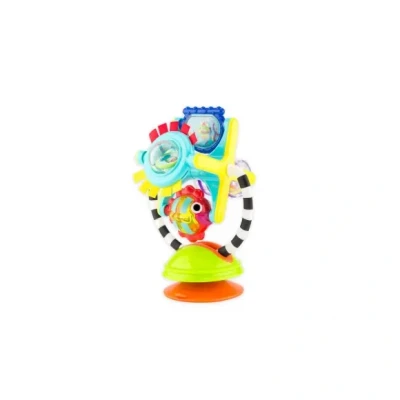 Afbeelding van Sassy Kinderstoel Speeltje Baby en Peuter met verwijderbare zuignap Draaiend wiel kleurrijke zeevriendjes Fishy Fascination Station